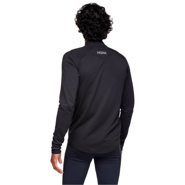 T-shirt trail HOKA ONE ONE BASEZIP LONG SLEEVE BLACK