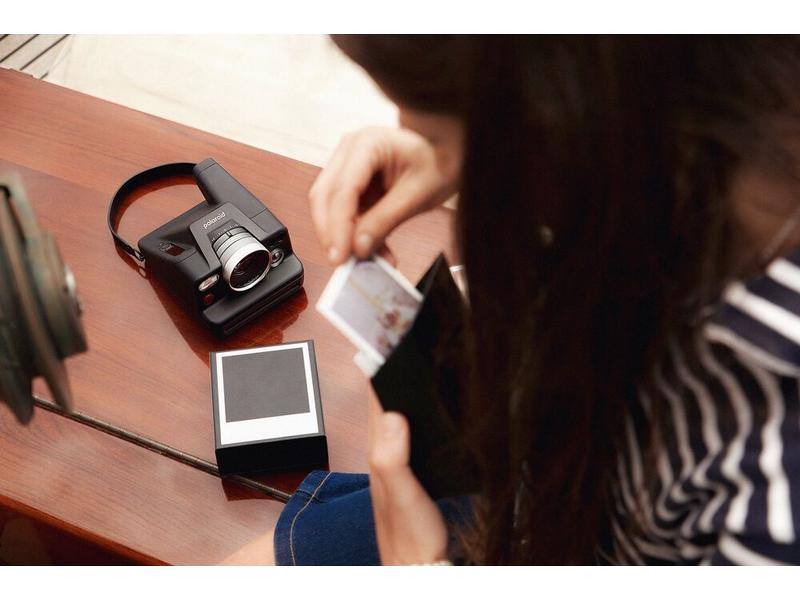 Polaroid Fotokamera I-2 Schwarz Analoge Sofortbildkamera mit integrierter manueller Bedienung