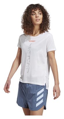 Maillot manches courtes Femme adidas Terrex Agravic Blanc