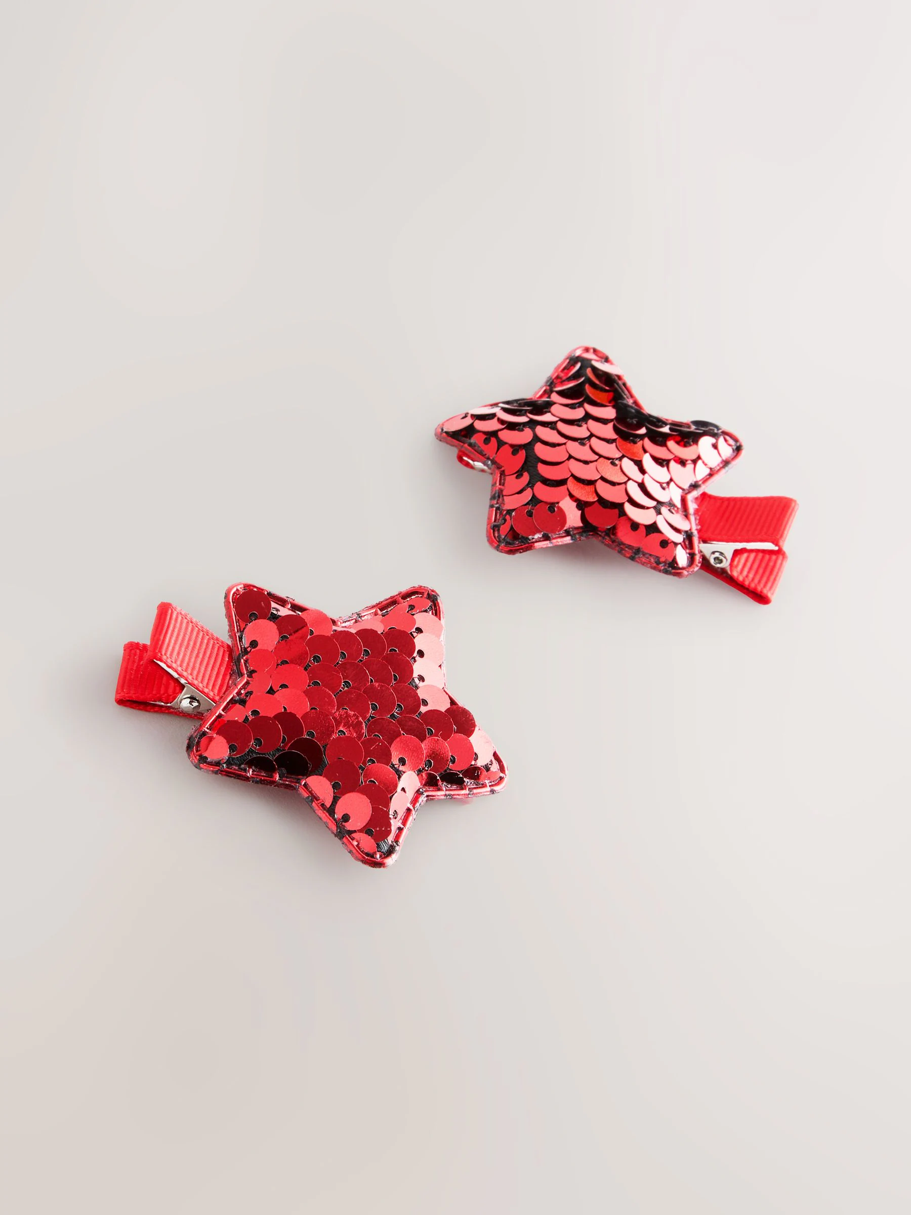 Rood - Kerstmis Ster Pailletten Haarspelden