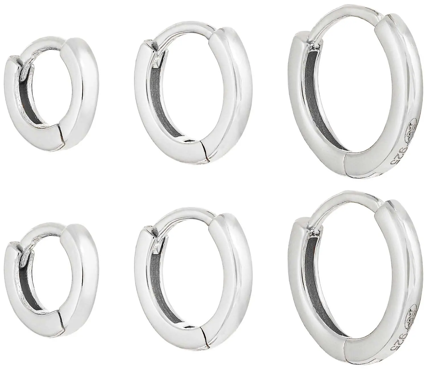 Creolen-Set - Slim Silver