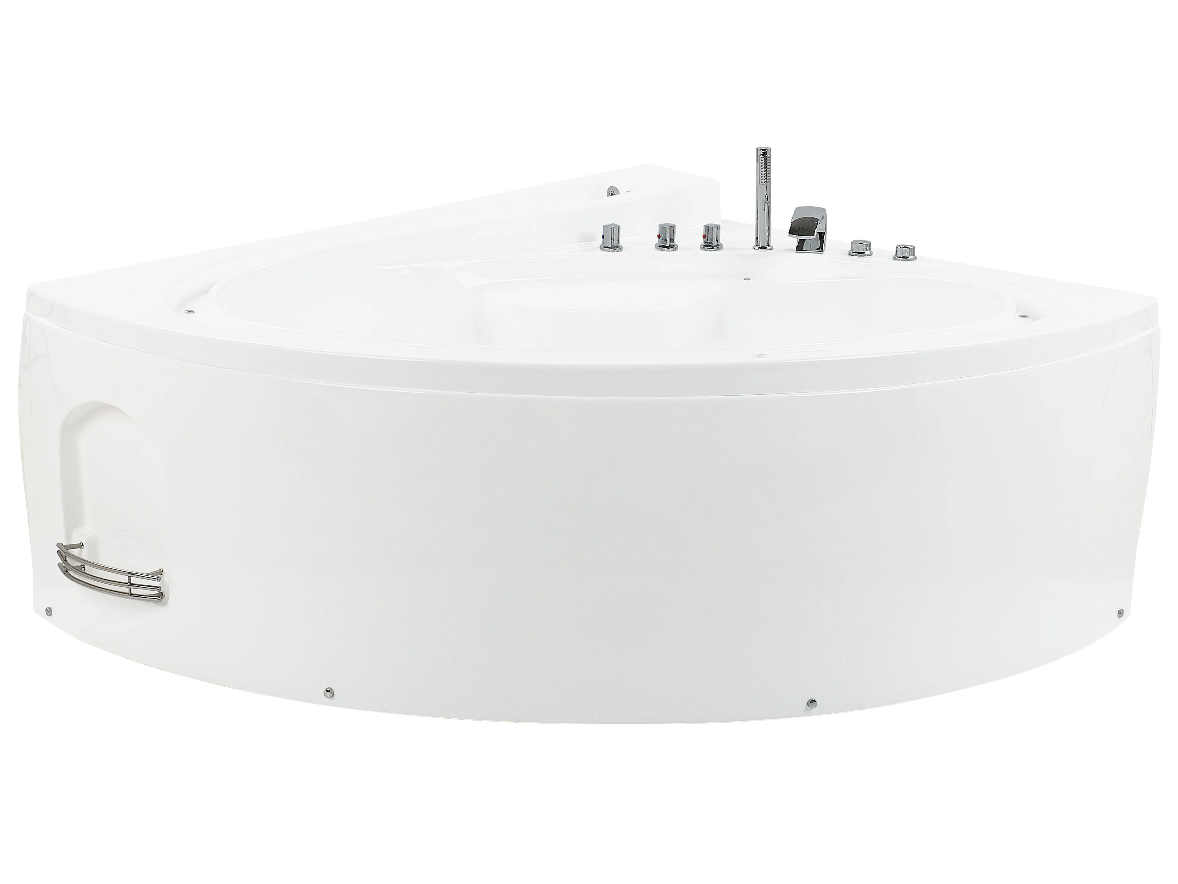 Hoek bubbelbad met LED PELICAN 206 x 165 cm Wit