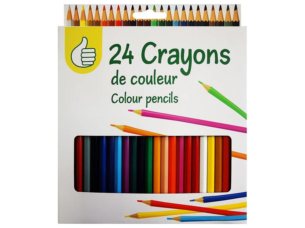 CAIXA DE 24 LÁPIS DE COR POLEGAR