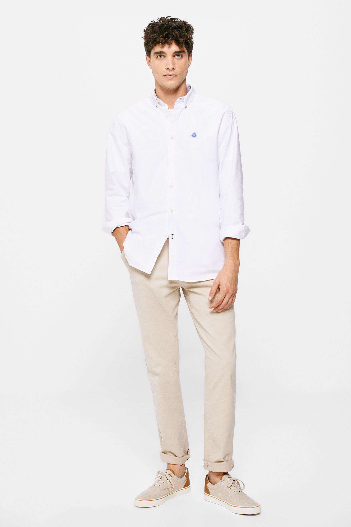 Calça chino normal - bege