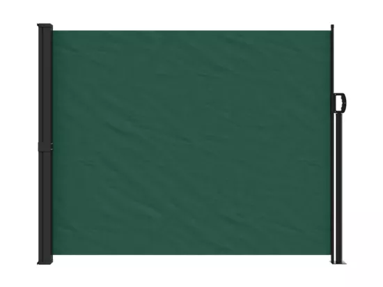Auvent latéral rétractable vert foncé 160x500 cm