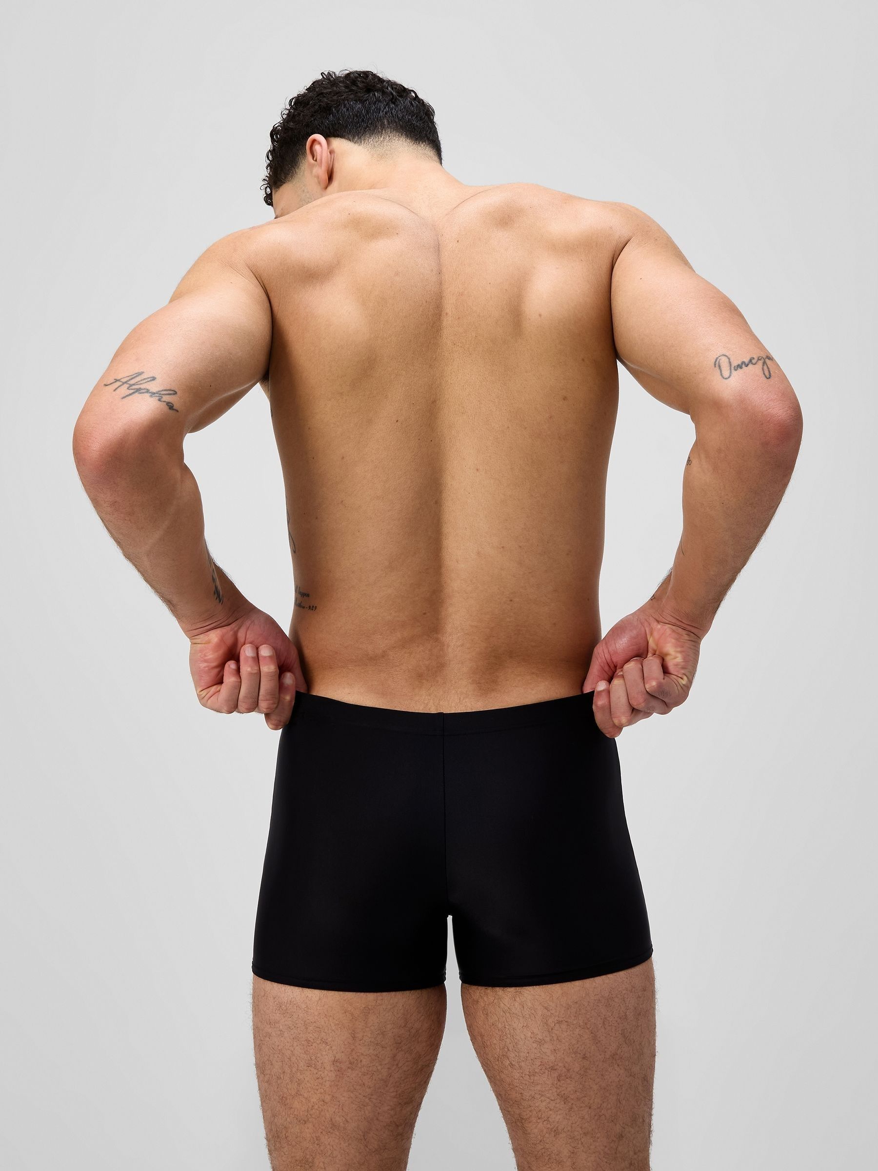 Zwart - Speedo Medley logo aquashorts