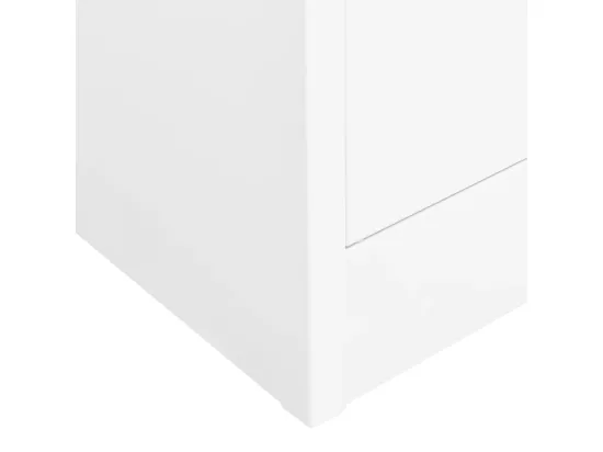 Armoire de bureau Blanc 90x40x180 cm Acier