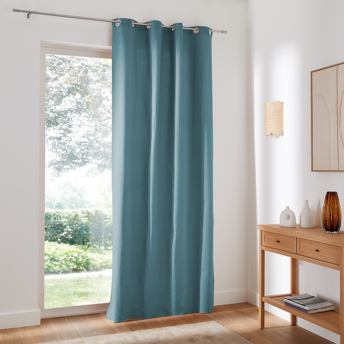 LA REDOUTE INTERIEURS<br>Cortina de algodão com ilhós Cenário