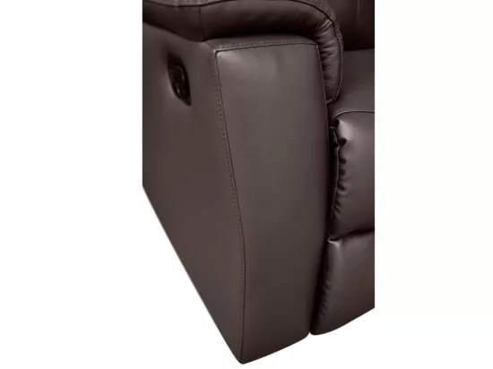 Canapé d'angle relax cuir EVASION - Marron