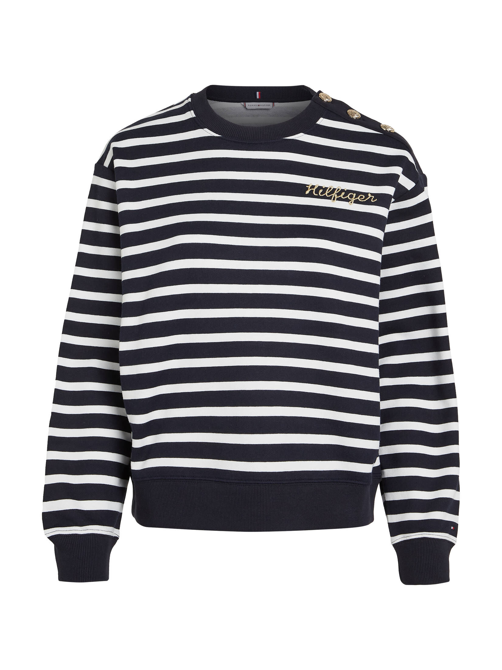 Tommy Hilfiger| Damen Sweatshirt GOLD BUTTON Regular Fit