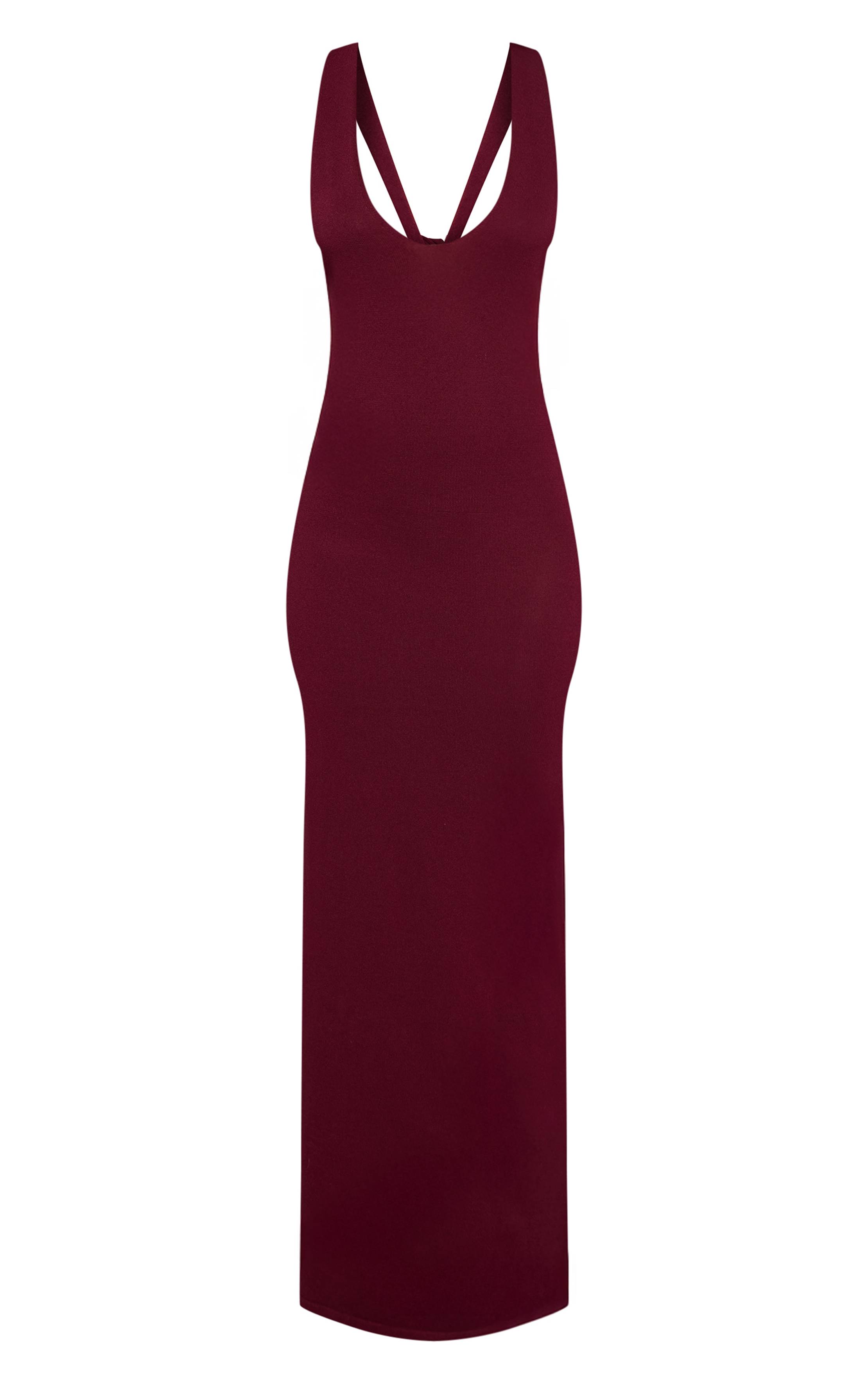 Prune Robe Maxi En Maille Fine Avec Détail Croisé