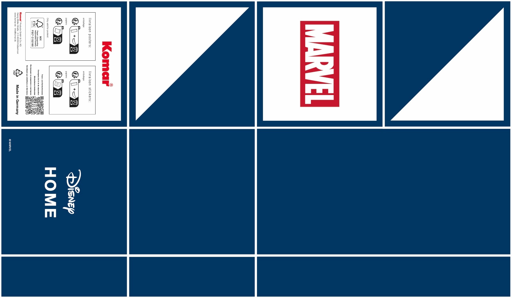 Komar Wandbild »Marvel Iron Man Lino-Cut« Disney Set, 1 Stk. tlg. 30 x 40 cm (Breite x Höhe) - Kinderzimmer, Dekoration