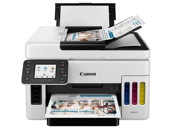 Canon MAXIFY GX6050 - Multifunktionsprinter - farve - blækprinter - kan genopfyldes - Legal (216 x 356 mm)/A4 (210 x 297 mm) (original) - A4/Legal (medie) - op til 24 ipm (udskriver) - 350 ark - LAN, Wi-Fi(n), USB 2.0, USB vært