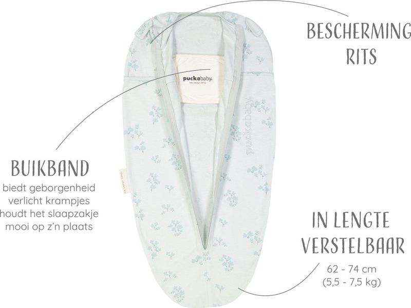 Puckababy Original Mini Inbakerslaapzak (3-6M) - Katoen - Forever Love