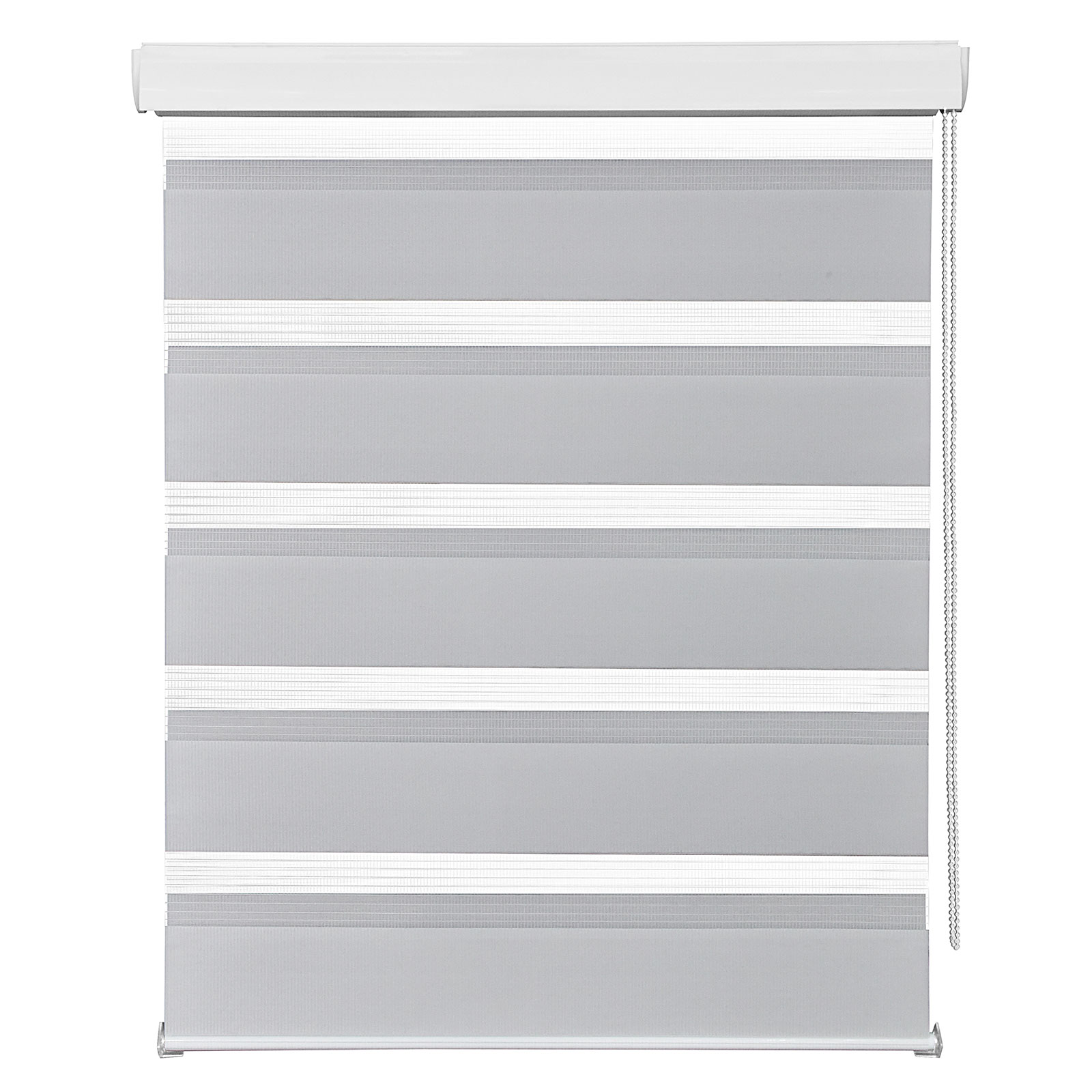 Doppelrollo - silber - 45x160 cm