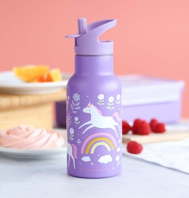 A Little Lovely Company Stainless steel Vannflaske, Unicorn dreams