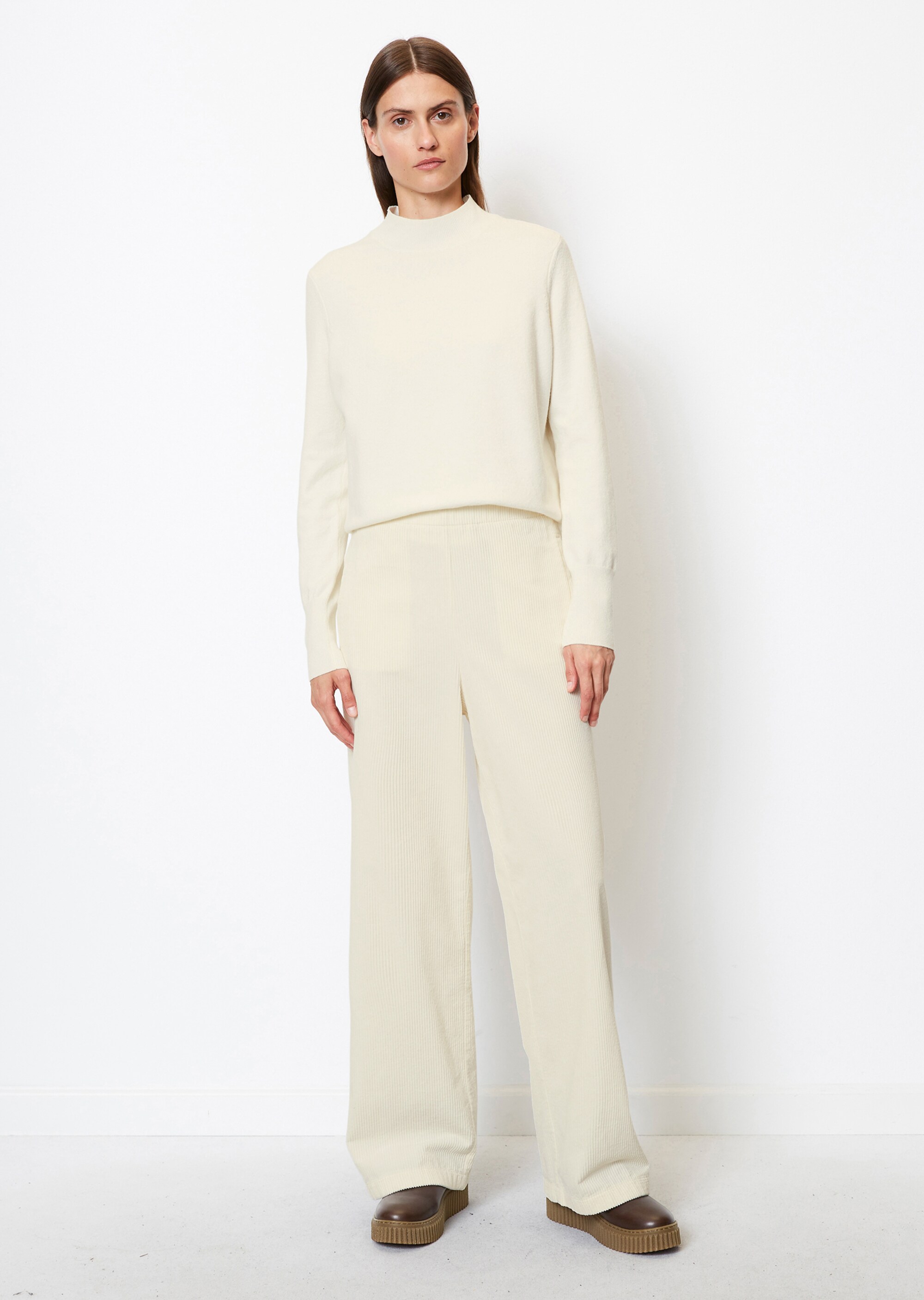 Softer Strickpullover aus Cotton Wool Stretch