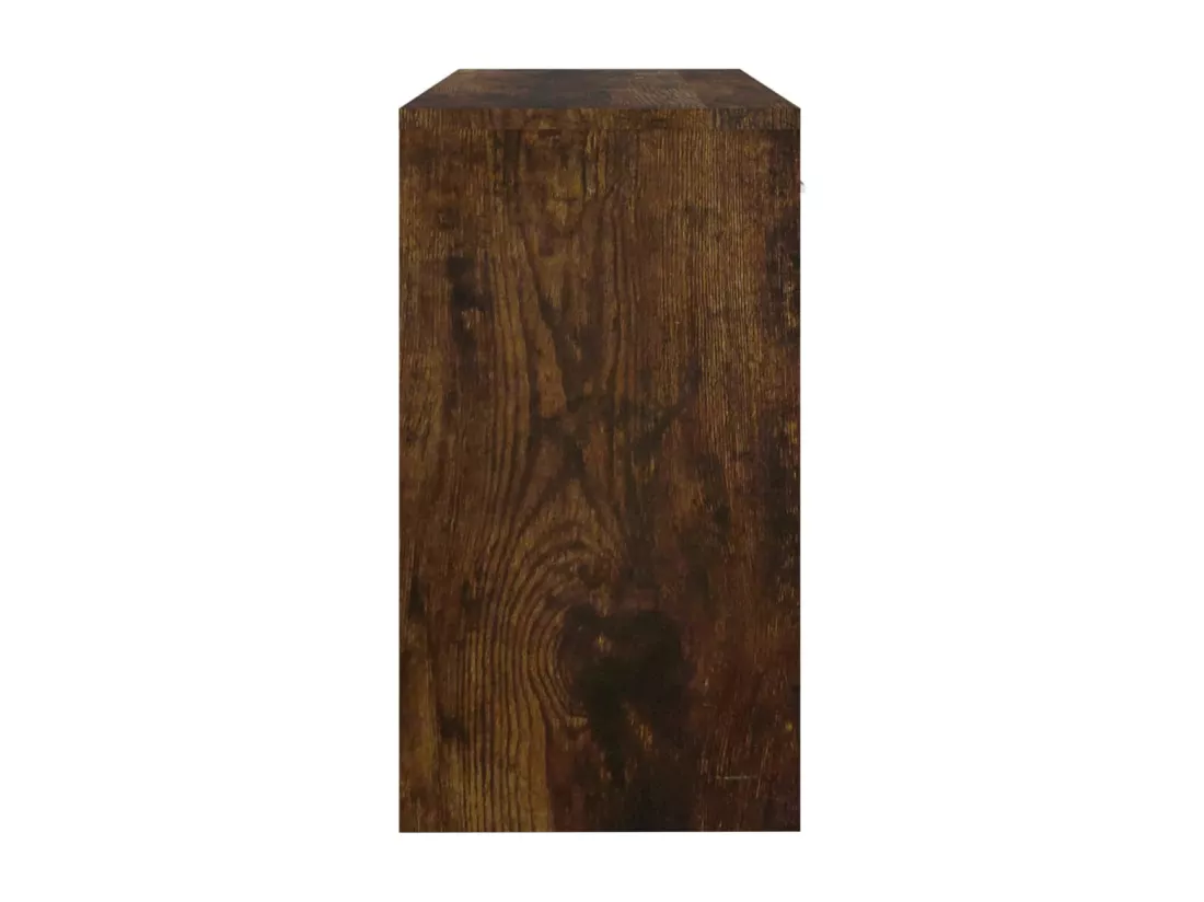 Bureau avec tiroir et armoire Chêne fumé 100x40x73 cm
