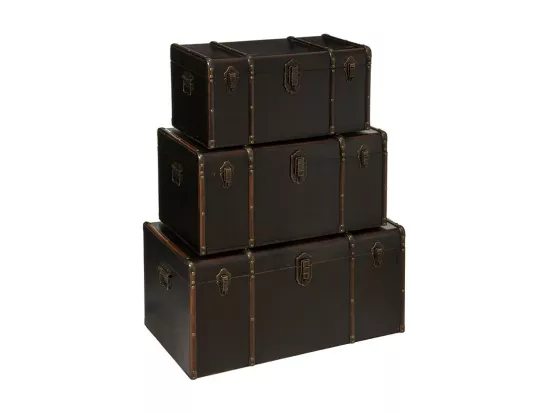 Lot de 3 Malles de Rangement 