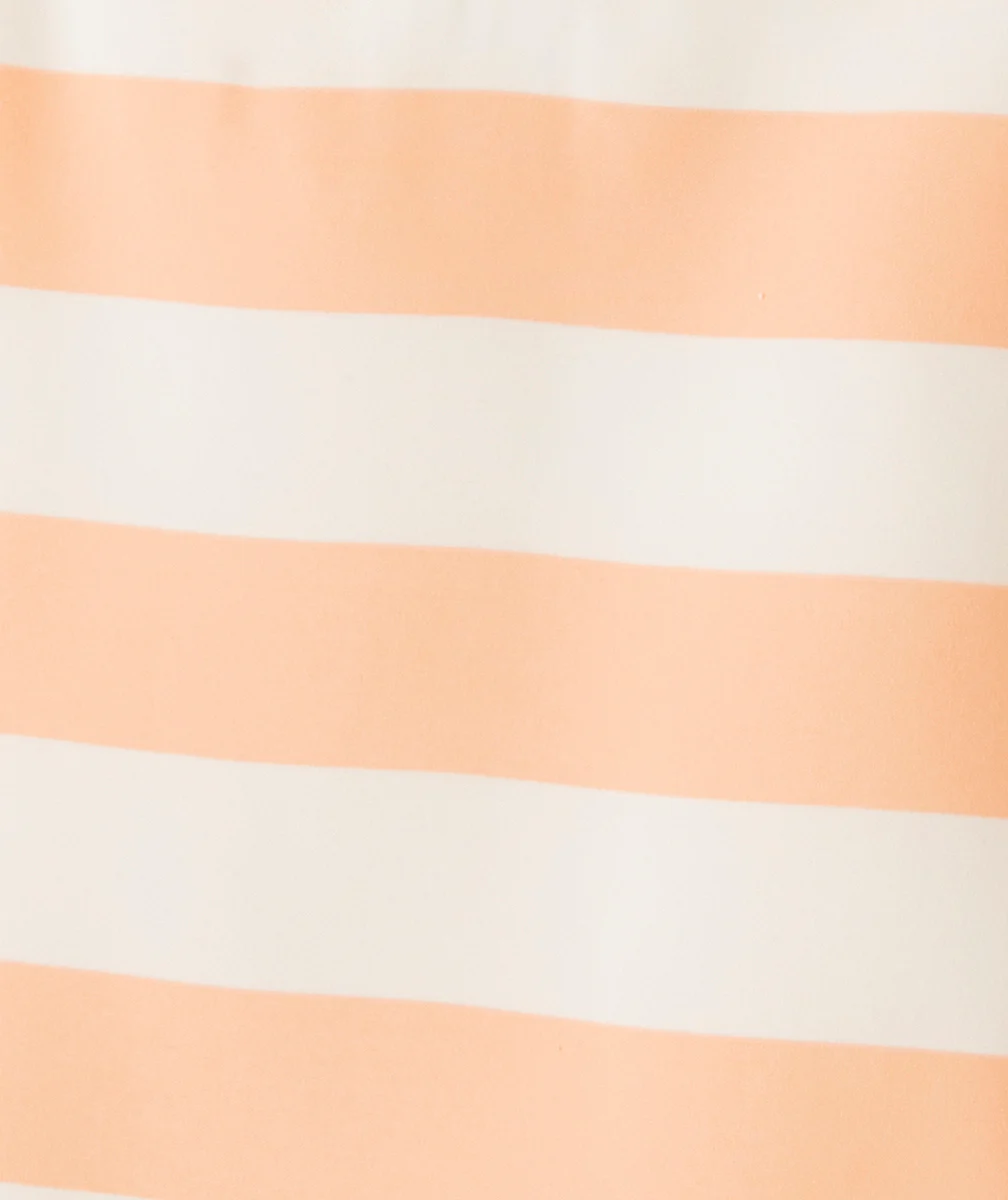 LASSIGPONCHO DE PLAGE ANTI-UV RAYÉ ÉCRU ET PÊCHE