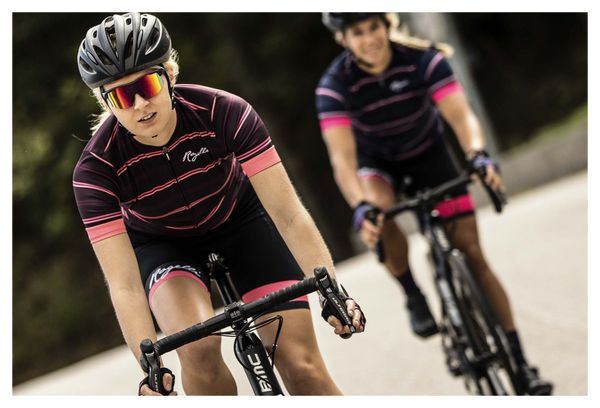 Maillot Manches Courtes Velo Rogelli Stripe - Femme