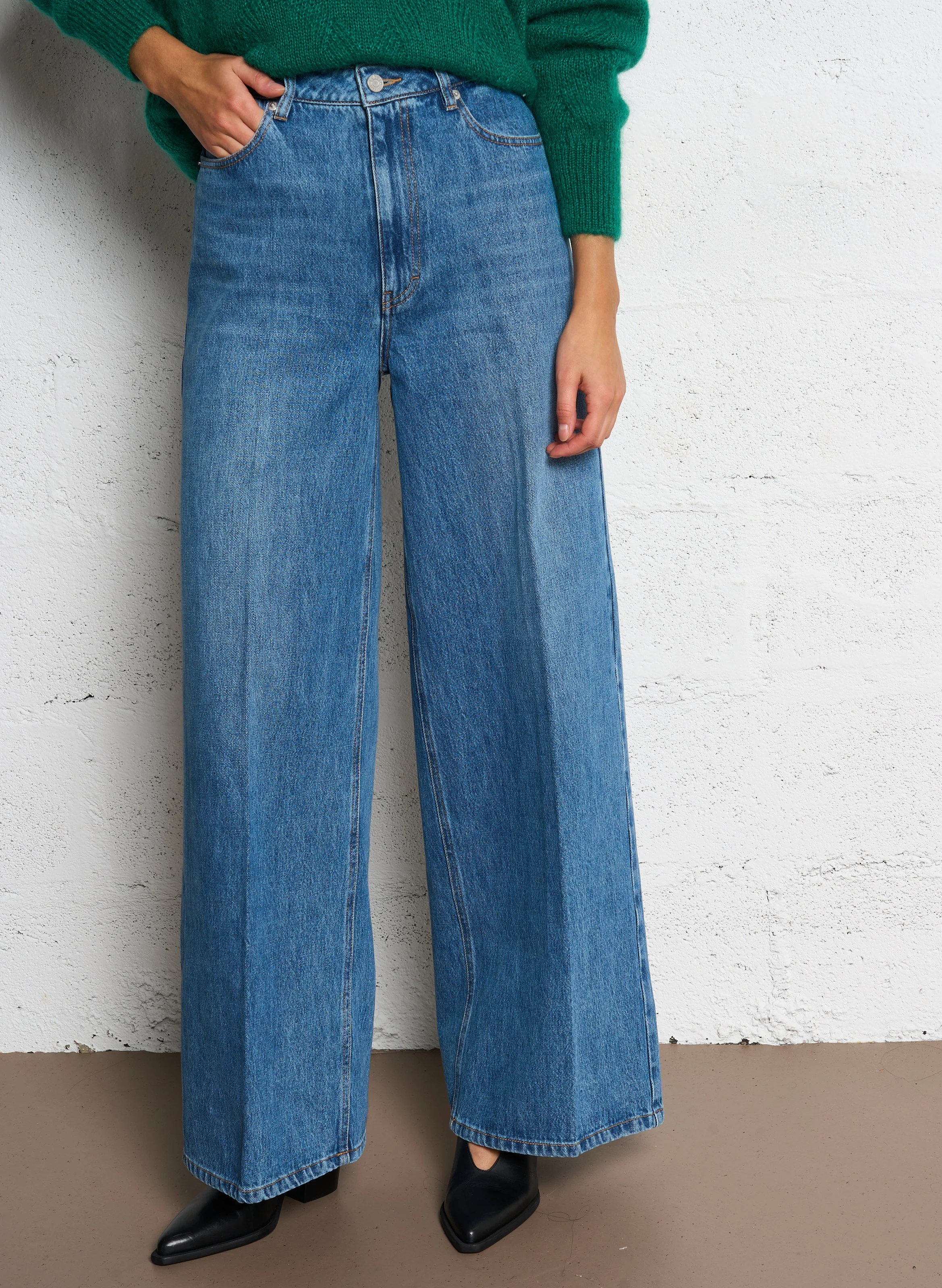 TAYLOR - Jean large en coton | Bleu