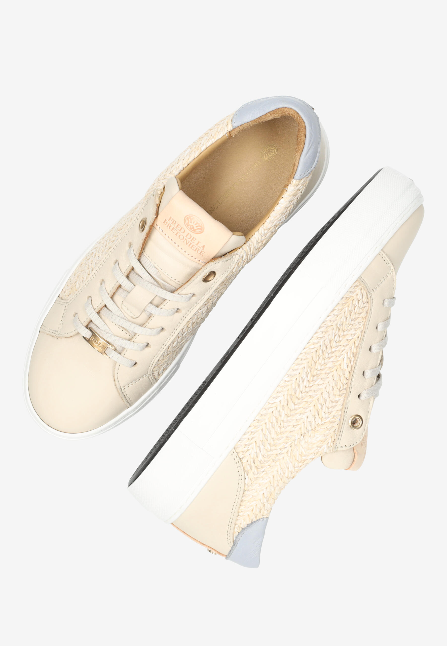 STORM LUCA Sneaker raffia Off White/Blue