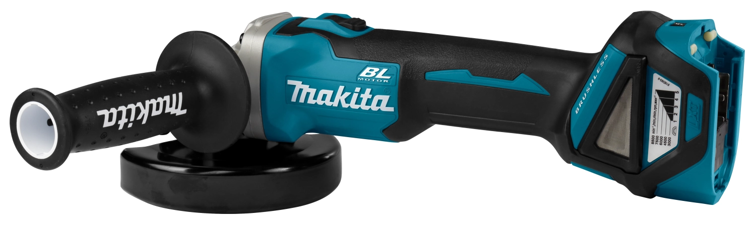 Makita DGA511RTJ 18V Li-Ion Accu haakse slijper set (2x 5.0Ah accu) in Mbox - 125mm - koolborstelloos