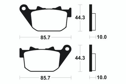 Plaquettes de freins Tecnium Performance métal fritté - MR308