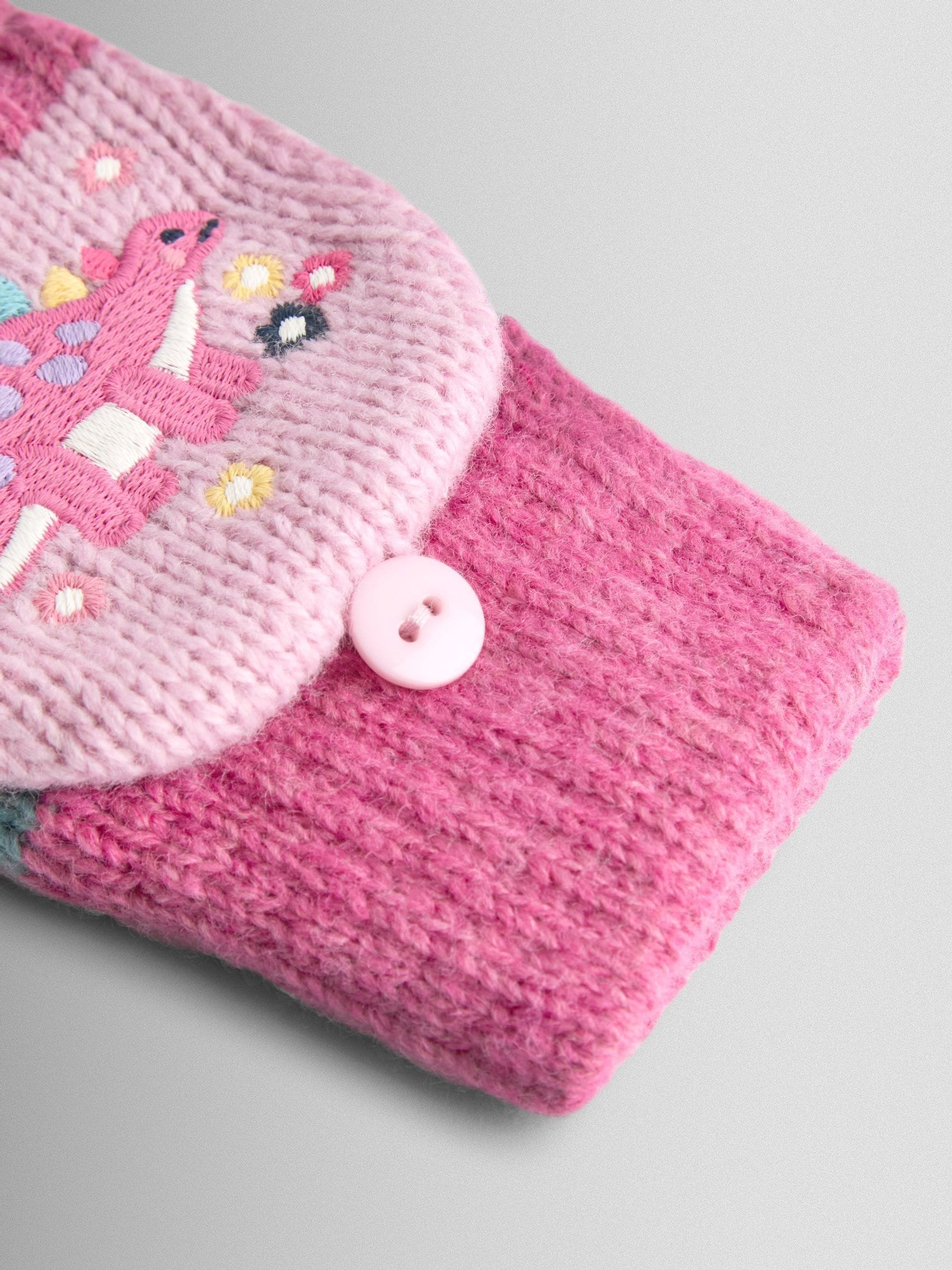 Roze met dinoprint - JoJo Maman Bébé Gloves