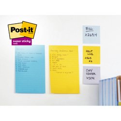 Bloc-notes super sticky notes, 101 x 152 mm, ligné