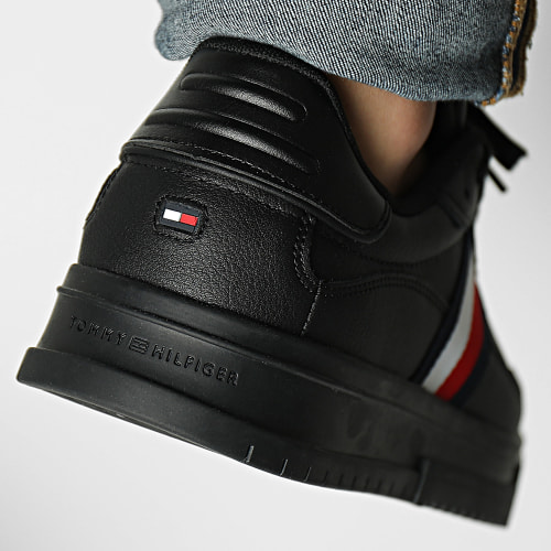 Baskets Supercup Leather Stripes 4824 Triple Black