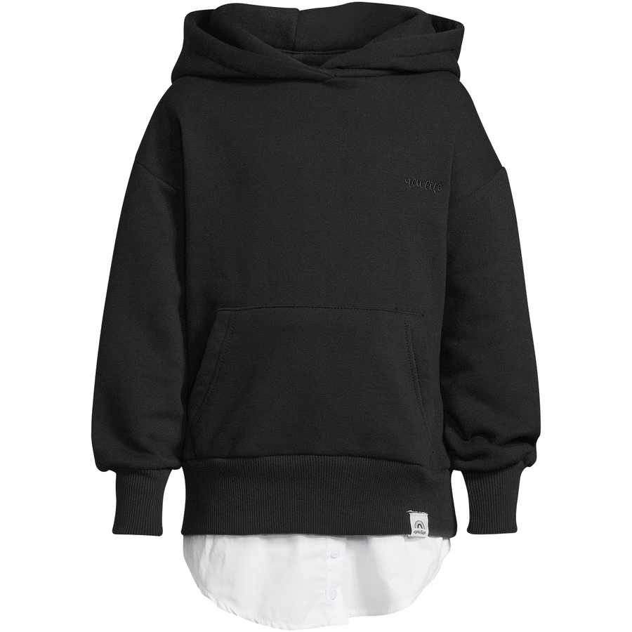New Life Hoodie Hoodie Kapuzen Pullover mit Shirt Schwarz