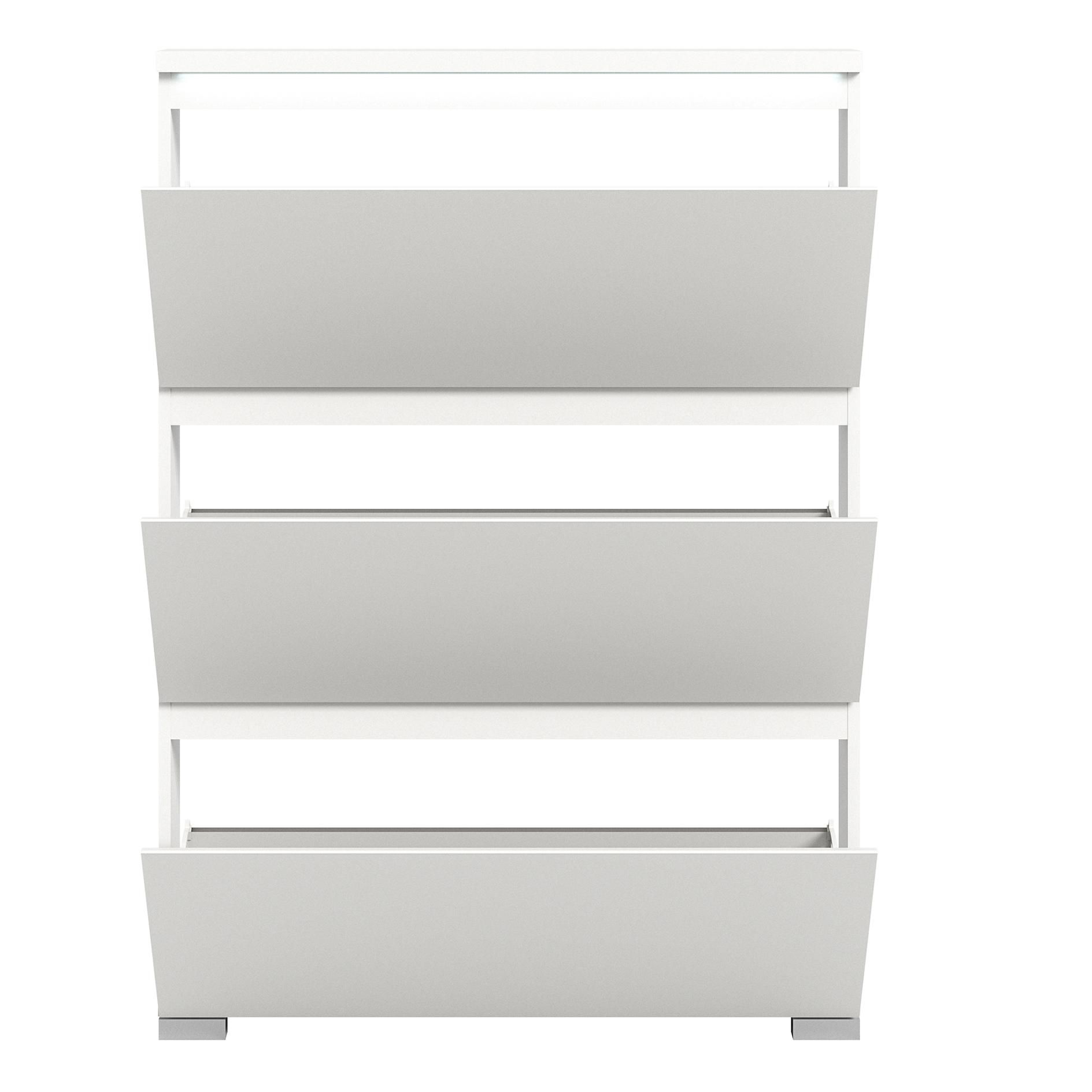 Schuhschrank SHOELOVE - weiß - 130 cm hoch