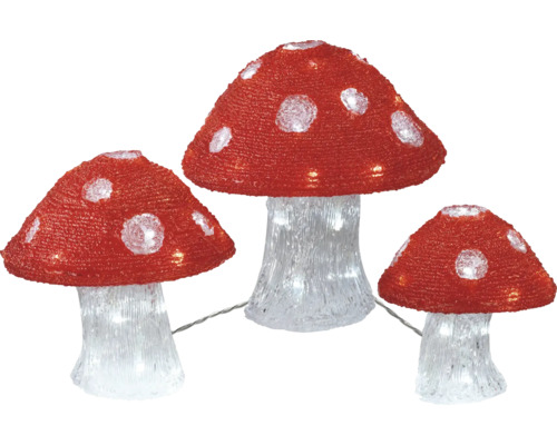 LED Paddenstoelen Lumineo Acryl Koel Wit Bruin