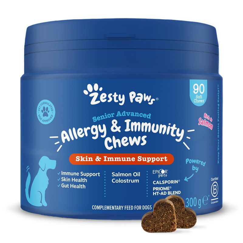Zesty Paws Senior Allergy & Immunity Chews saumon