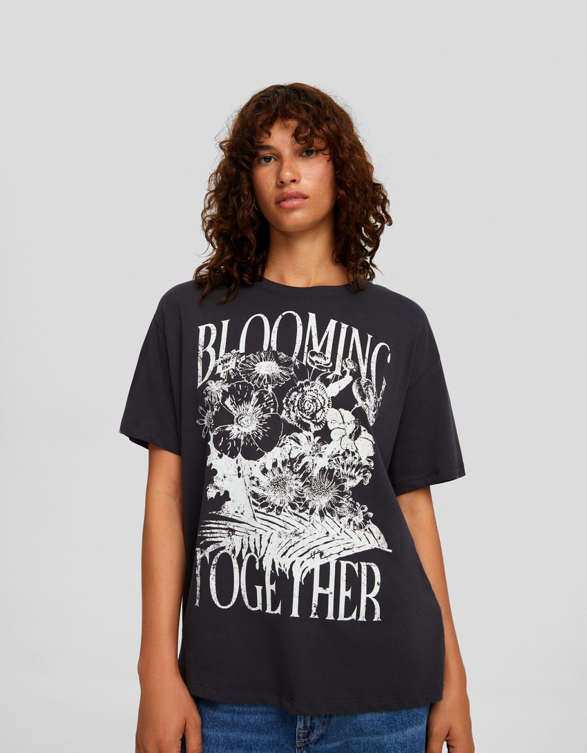 Camiseta de manga curta com estampa