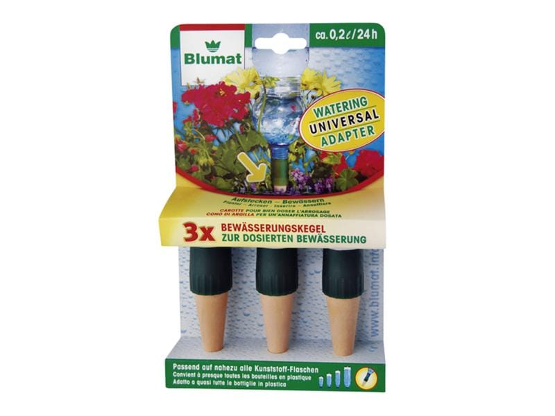 Blumat Flaschenadapter 3 Stk. Hilfe bei der Blumentopf-Bewässerung, 3 Stück