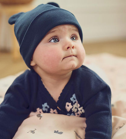 Müsli Mütze - Rib - Cozy Ich Bear - 2-lagig - Nacht Blue