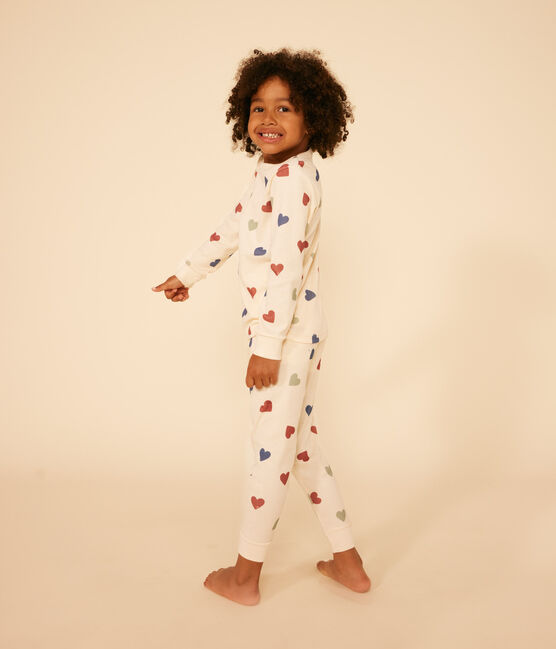 Pyjama imprimé en coton motif cœur enfant