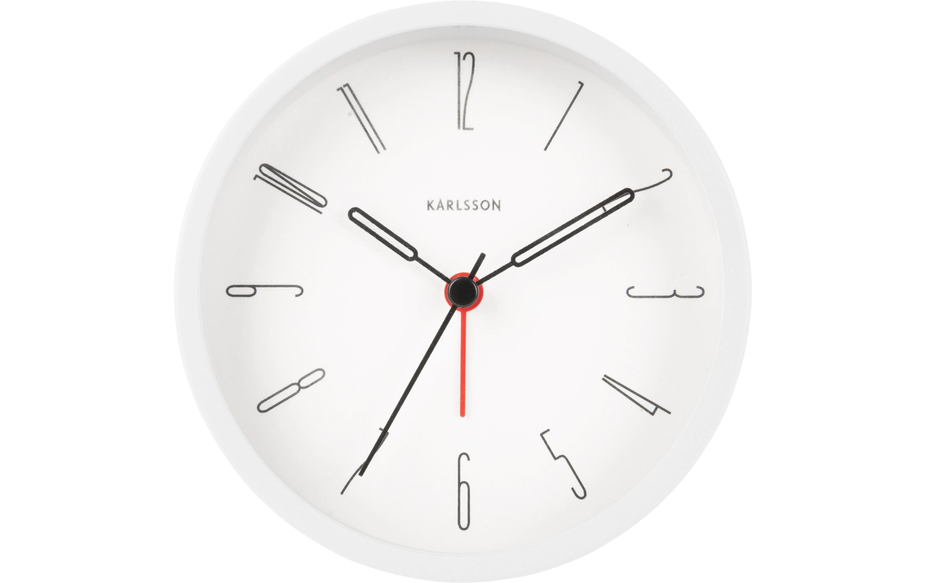 Klassischer Wecker Belle Numbers 11 cm, WeissTischwecker