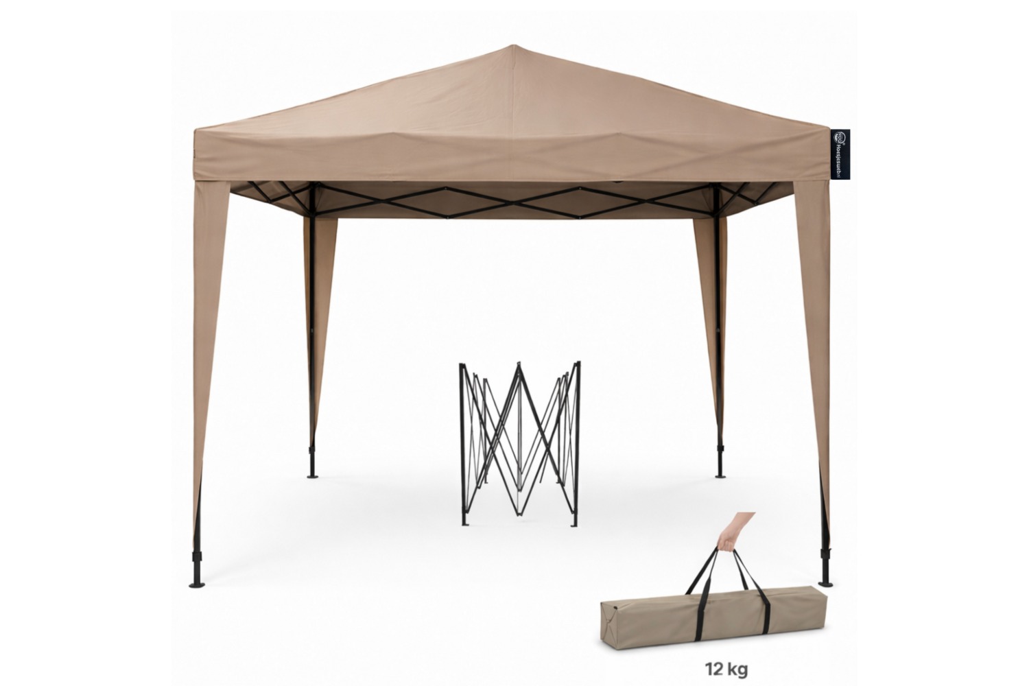 CUHOC Easy Up 3x3 meter partytent - Taupe