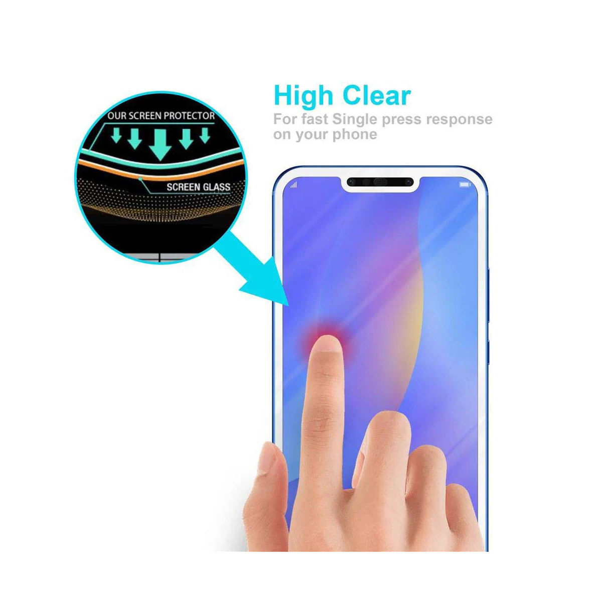 Huawei P SMART PLUS 2019 Skjermbeskytter Skärmskydd