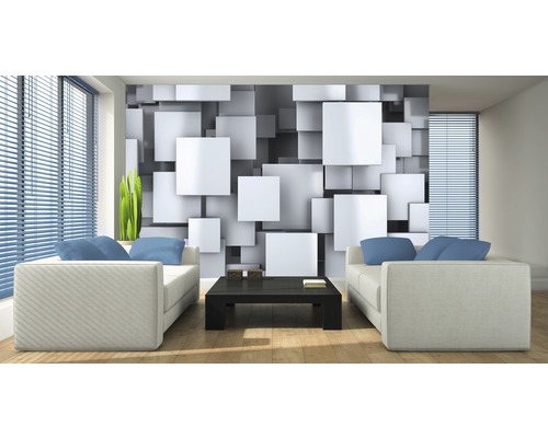 Vliesbehang 2810 VEXXL Squares 3D 3-delige set 312 x 219 cm
