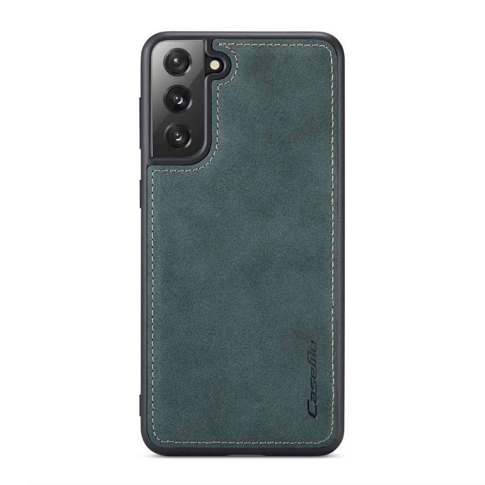 Samsung Galaxy S21 FE 5G 3in1 Leder Tasche   Magnet Hardcase Karten Etui - Dunkelblau