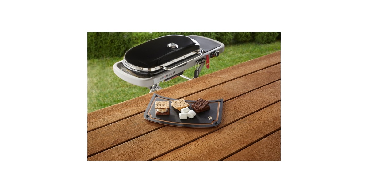 WeberTraveler Reversible Prep & Serve Board snijplank  (Bruin)