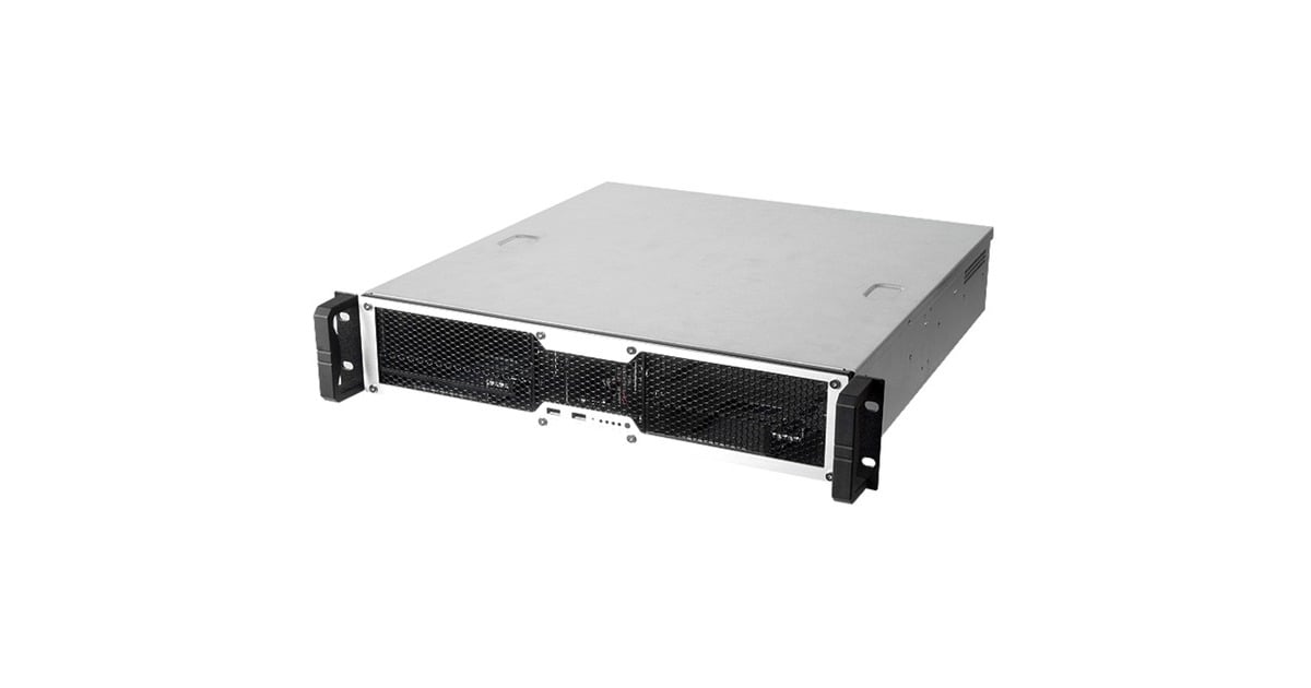 ChenbroRM24100-L optische drive behuizing  (Zilver/zwart | 2x USB-A)
