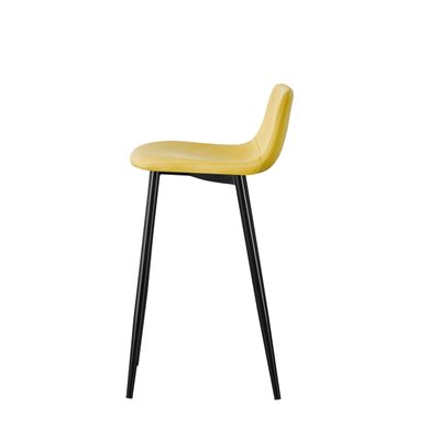 Lot de 2 tabourets MUST - pied noir - assise safran