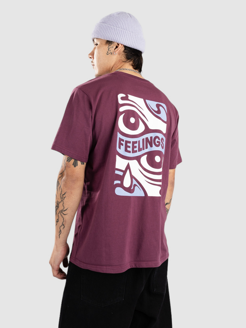 And Feelings Eyes T-Shirt burgundy