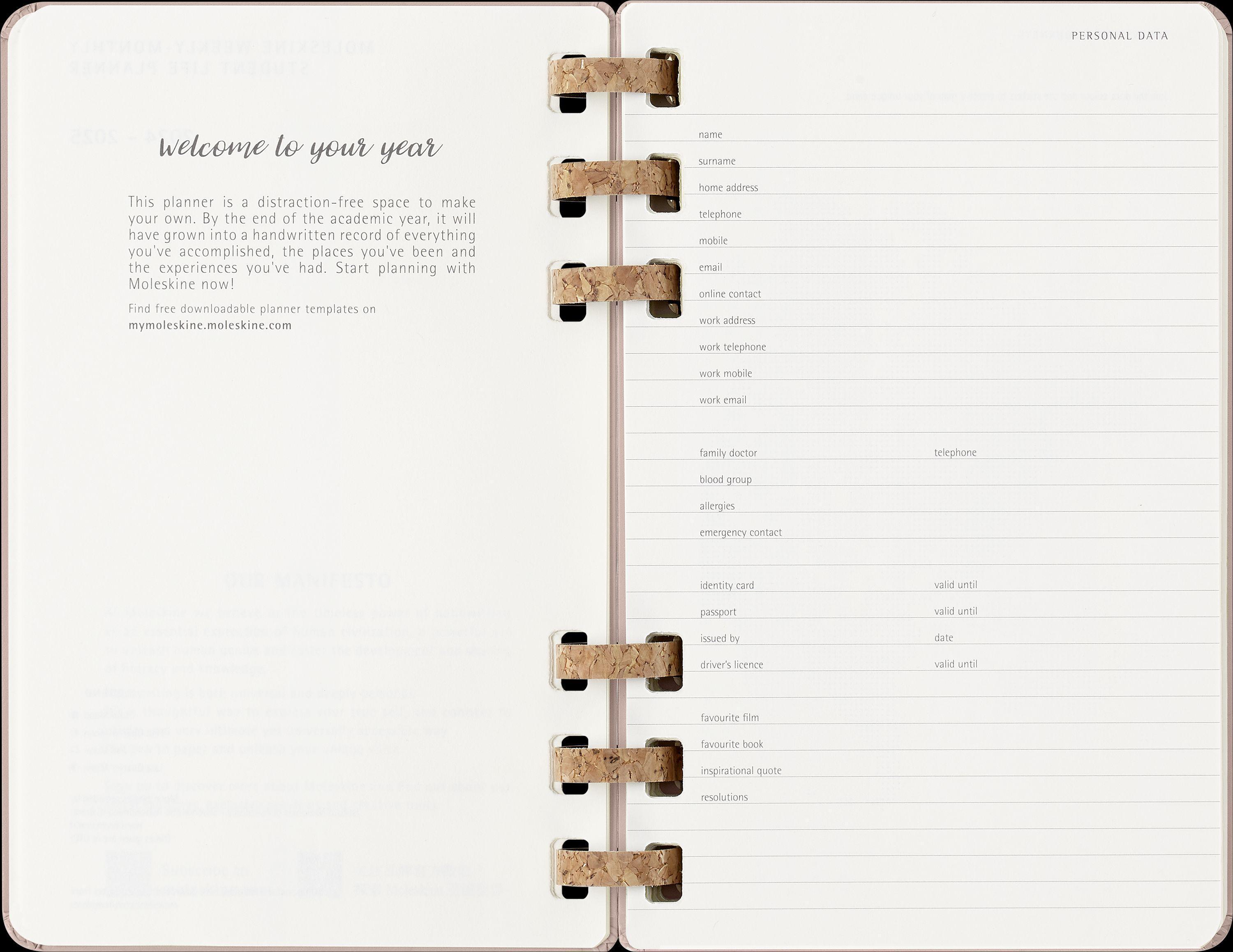 Moleskine 12 Monate Planer mit Spiralbindung, L/A5